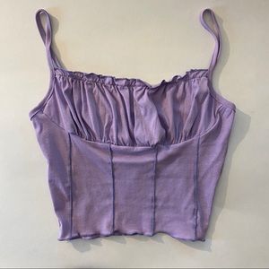 Purple Cropped Tank Top